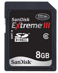 Sandisk SDHC Card Extreme III 8GB - www.mobilhouse.cz